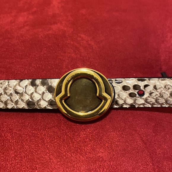 MONCLER Python belt- reversible black leather - Picture 4 of 5